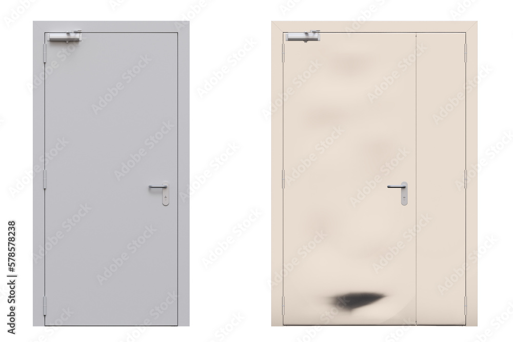 interior doors isolate on a transparent background, interior furniture, 3D illustration, cg render interior doors isolate on a transparent background, interior furniture, 3D illustration, cg render
