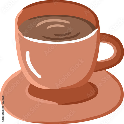 Coffee hot flat Illustration. coffee