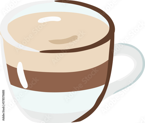 Espresso flat Illustration. coffee
