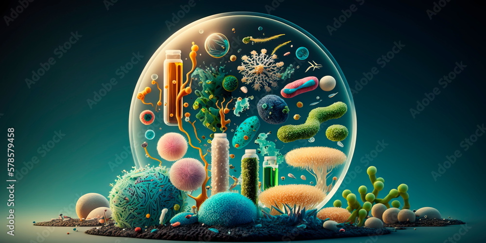 microbes and viruses to study their structure and evolution Generative ...