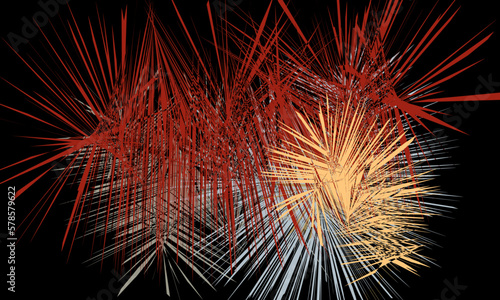 Colorful fireworks and celebration background.