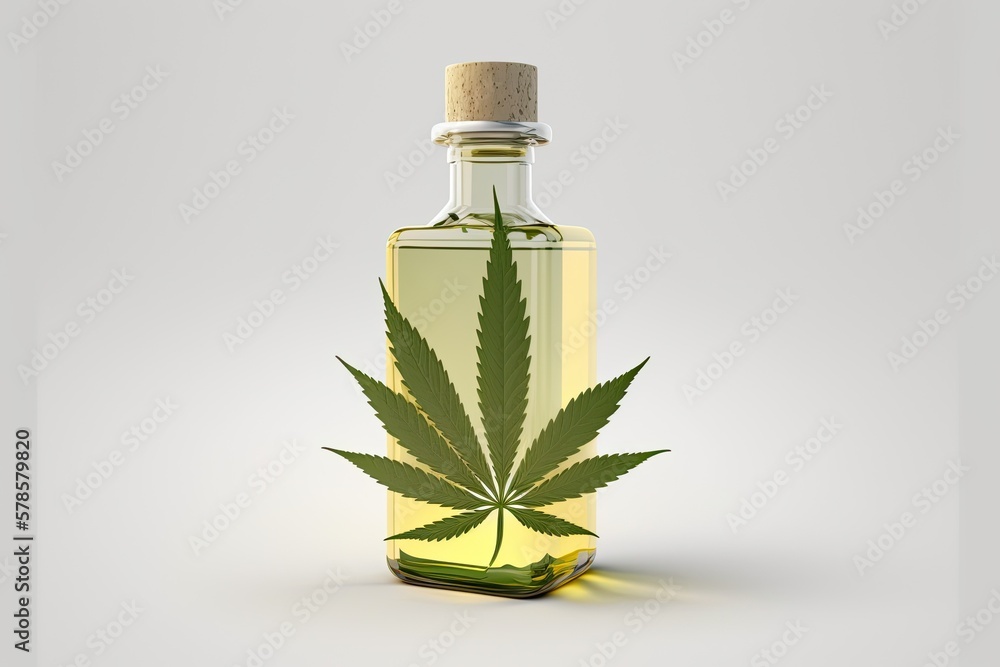 cbd oil in a bottle in white background realistic Generative AI 2 cbd oil in a bottle in white background realistic Generative AI 2