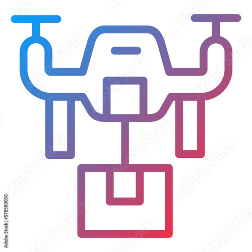 Vector Design Drone Delivery Icon Style