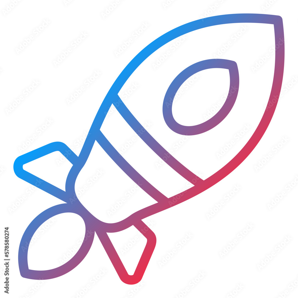 Vector Design Rocket Icon Style Vector Design Rocket Icon Style