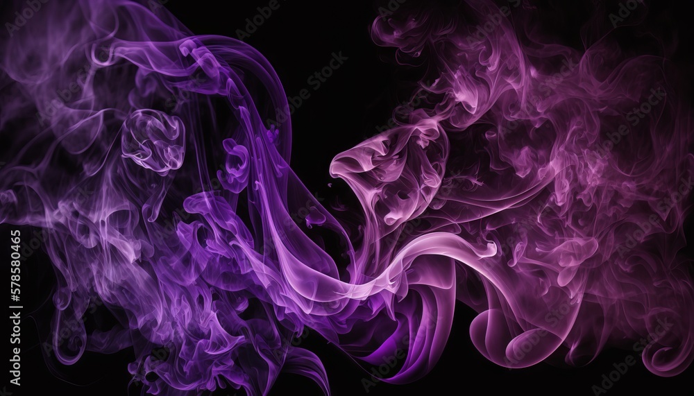 Fototapeta premium Beautiful abstract background with purple smoke texture. Generative ai