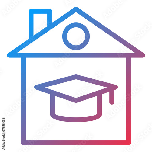 Vector Design Homeschooling Icon Style