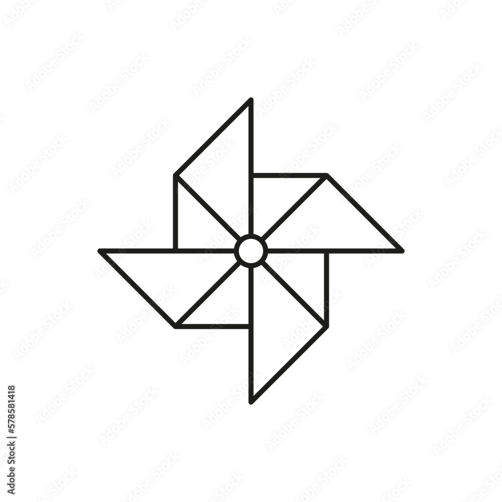 Paper windmill. Air transportation. Vector illustration. Paper windmill. Air transportation. Vector illustration.