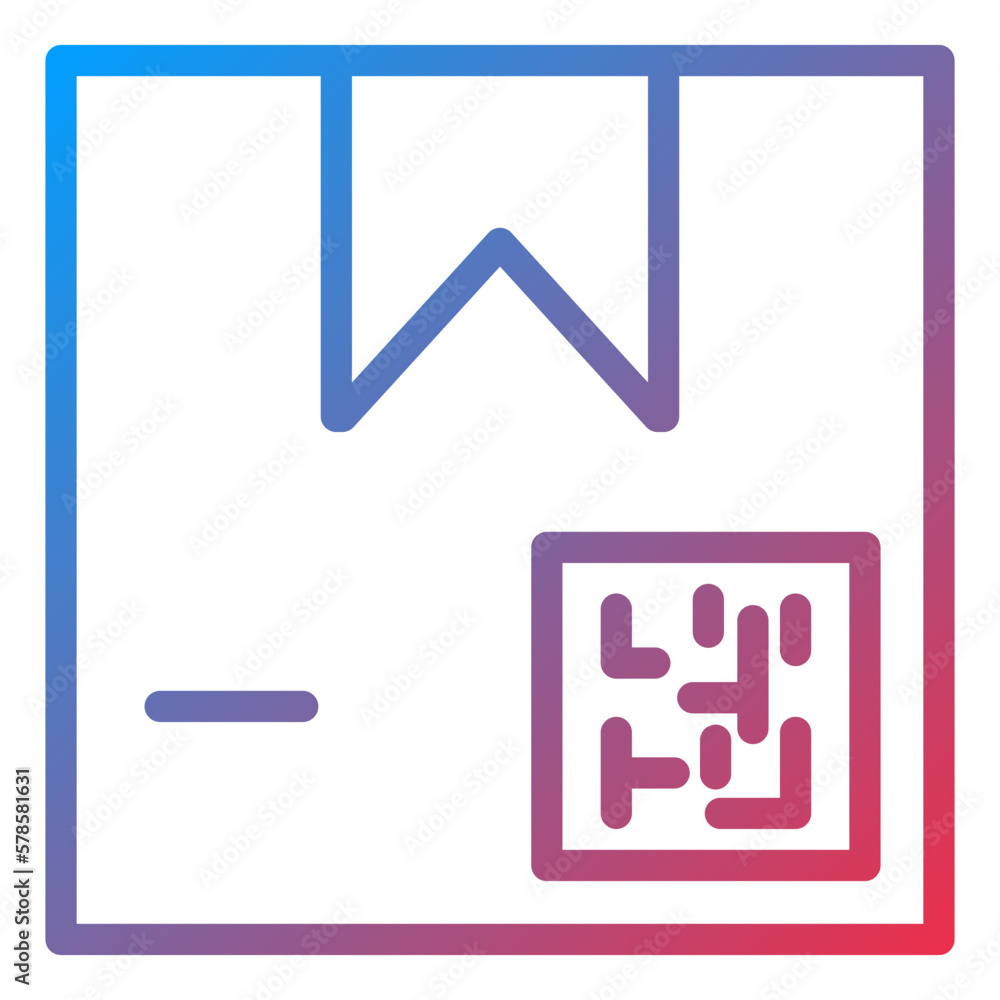 Vector Design Package QR Code Icon Style Vector Design Package QR Code Icon Style