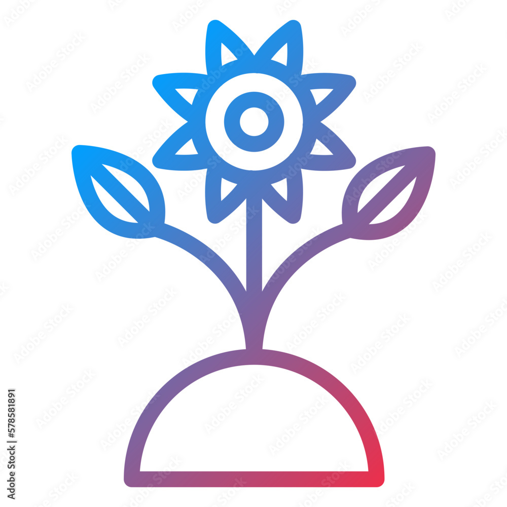 Vector Design Flower Plantation Icon Style Vector Design Flower Plantation Icon Style