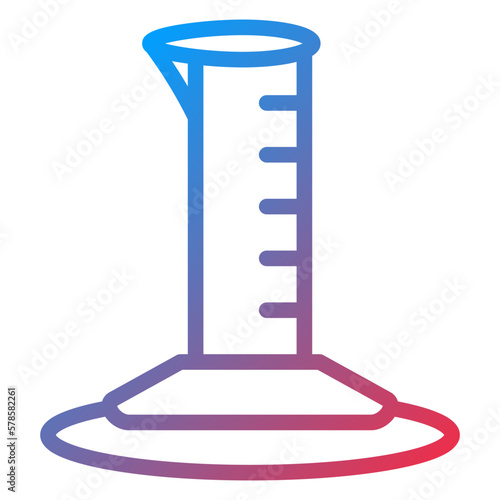 Vector Design Graduated Cylinder Icon Style