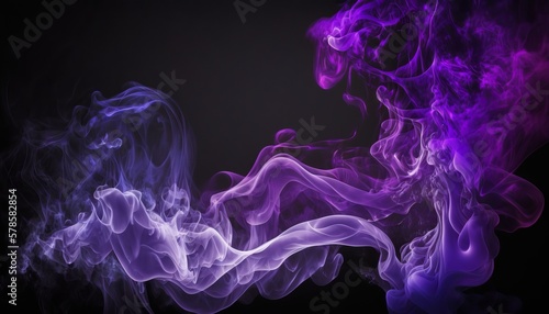 Beautiful abstract background with purple smoke texture. Generative ai