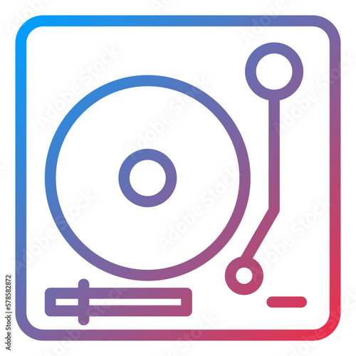 Vector Design Turntable Icon Style