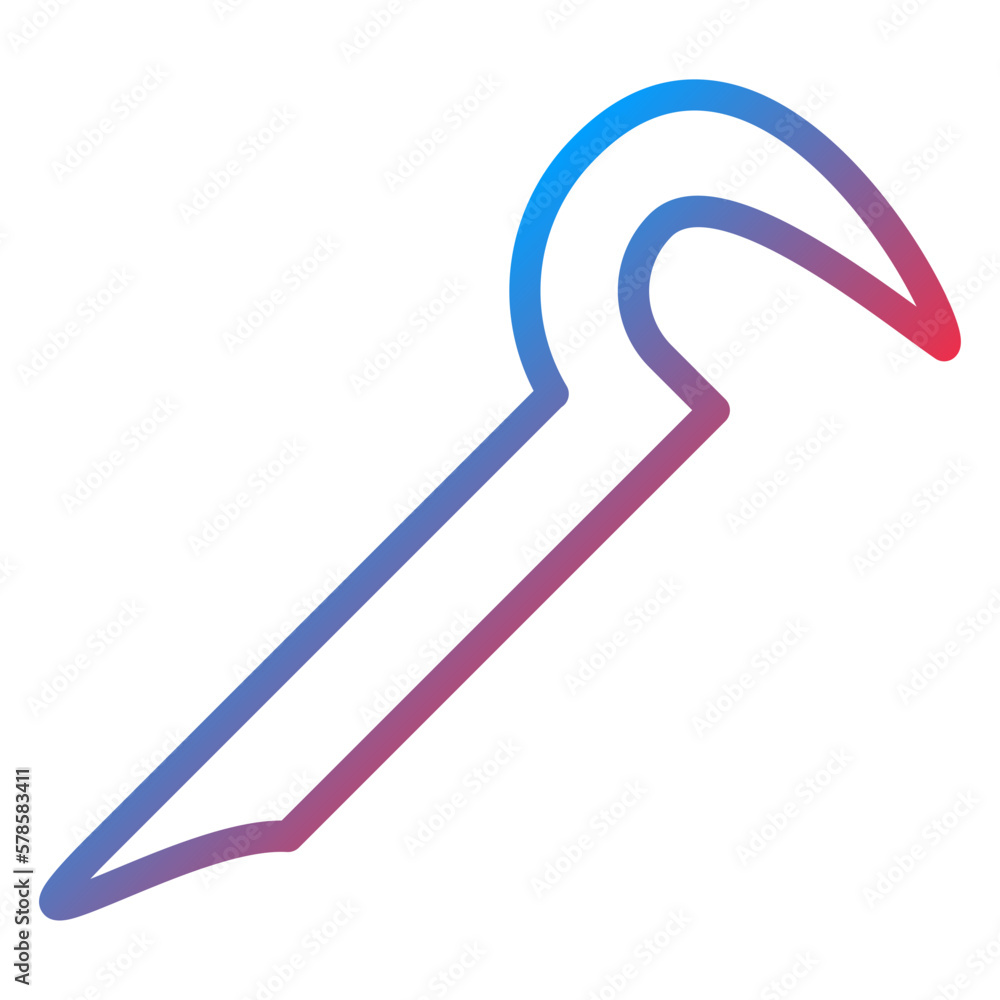 Vector Design Crowbar Icon Style Vector Design Crowbar Icon Style