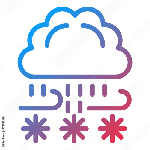 Vector Design Blizzard Icon Style