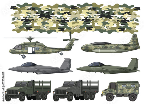 Set of military transportation