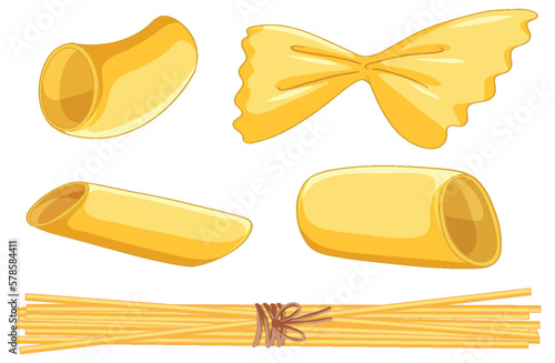 Varieties of pasta collection
