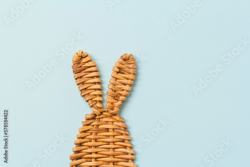 wickerwork for decor for easter. Rabbit handmade