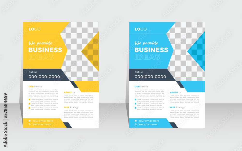 corporate business flyer in color variation