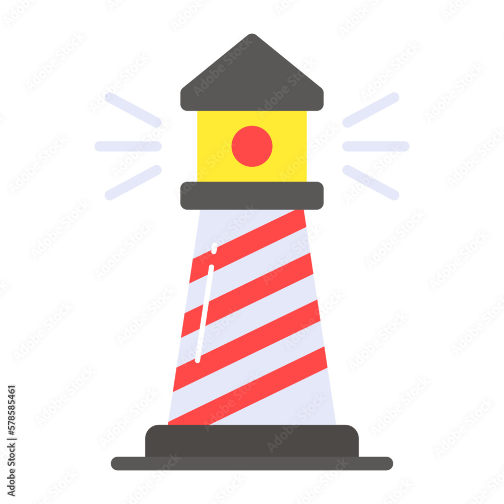 Premium vector design of lighthouse, seashore navigational pole icon Premium vector design of lighthouse, seashore navigational pole icon