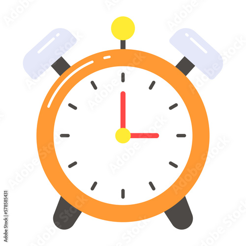 An amazing vector design of alarm clock in modern style, ringing clock