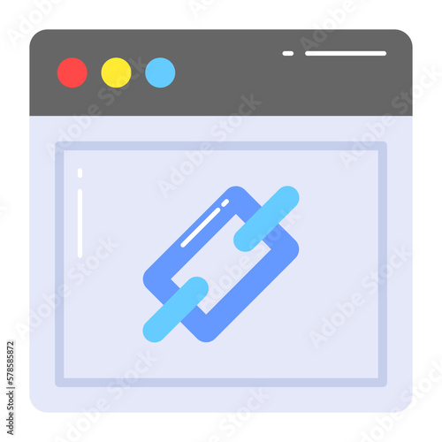 Check this beautiful vector design of hyperlink in trendy style