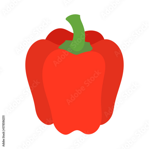 パプリカ。フラットなベクターイラスト。
Paprika. Flat designed vector illustration.