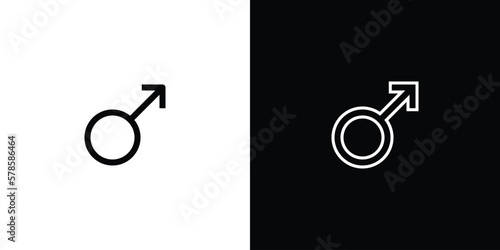 male symbol set . Vector illustration.