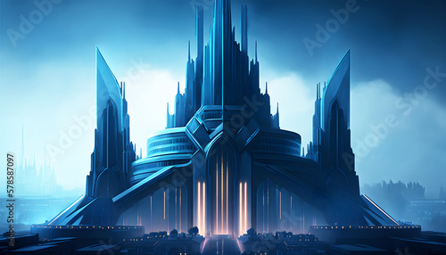 Cathedral in the future  Sci-Fi cathedral  generative AI