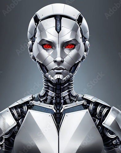 Portrait of a female cyborg...