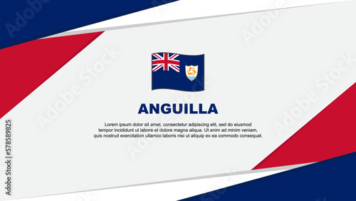Anguilla Flag Abstract Background Design Template. Anguilla Independence Day Banner Cartoon Vector Illustration. Anguilla