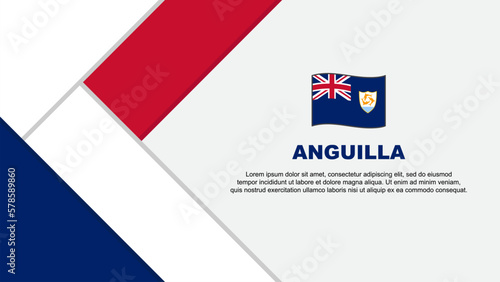 Anguilla Flag Abstract Background Design Template. Anguilla Independence Day Banner Cartoon Vector Illustration. Anguilla Illustration