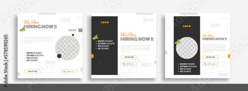 We are hiring job vacancy social media post banner design template.