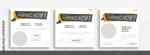 We are hiring job vacancy social media post banner design template.