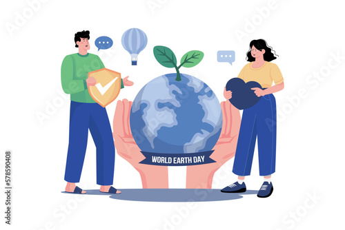 World Earth Day Illustration Concept