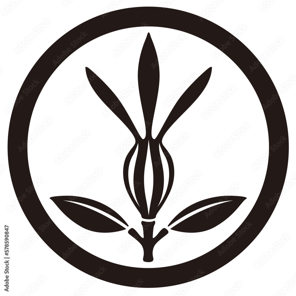 家紋風デザイン / 梔子