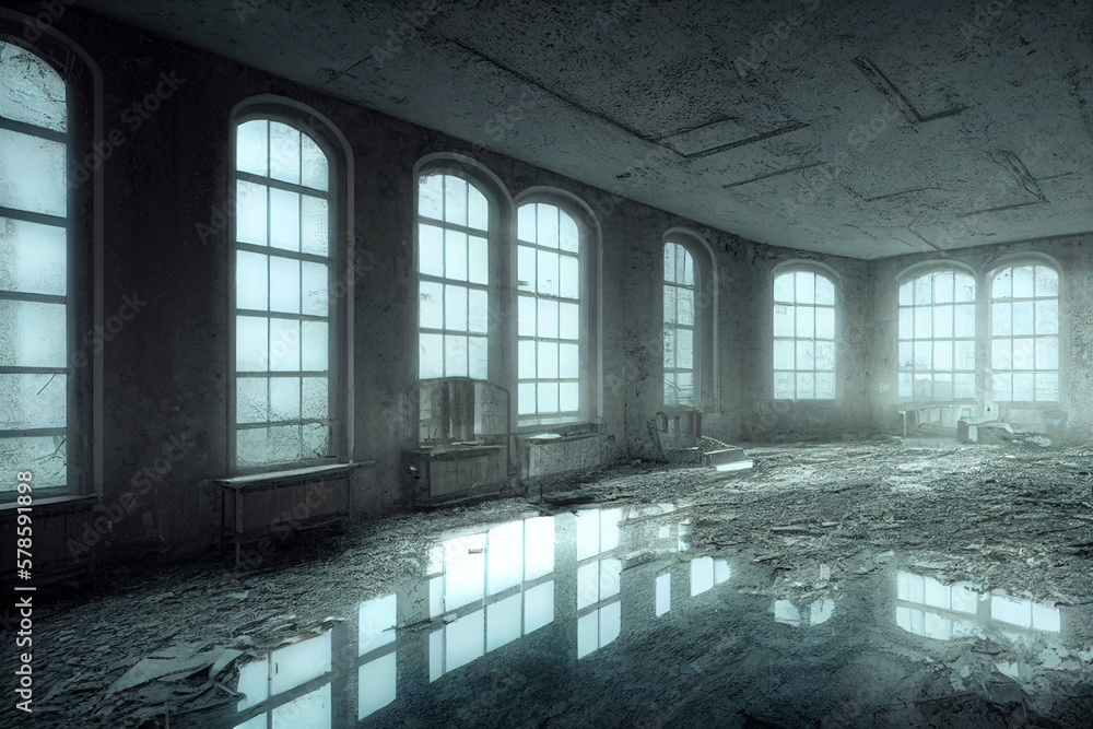 Old Abandoned Hospital Ai Generated Forgotten Hospital Haunted