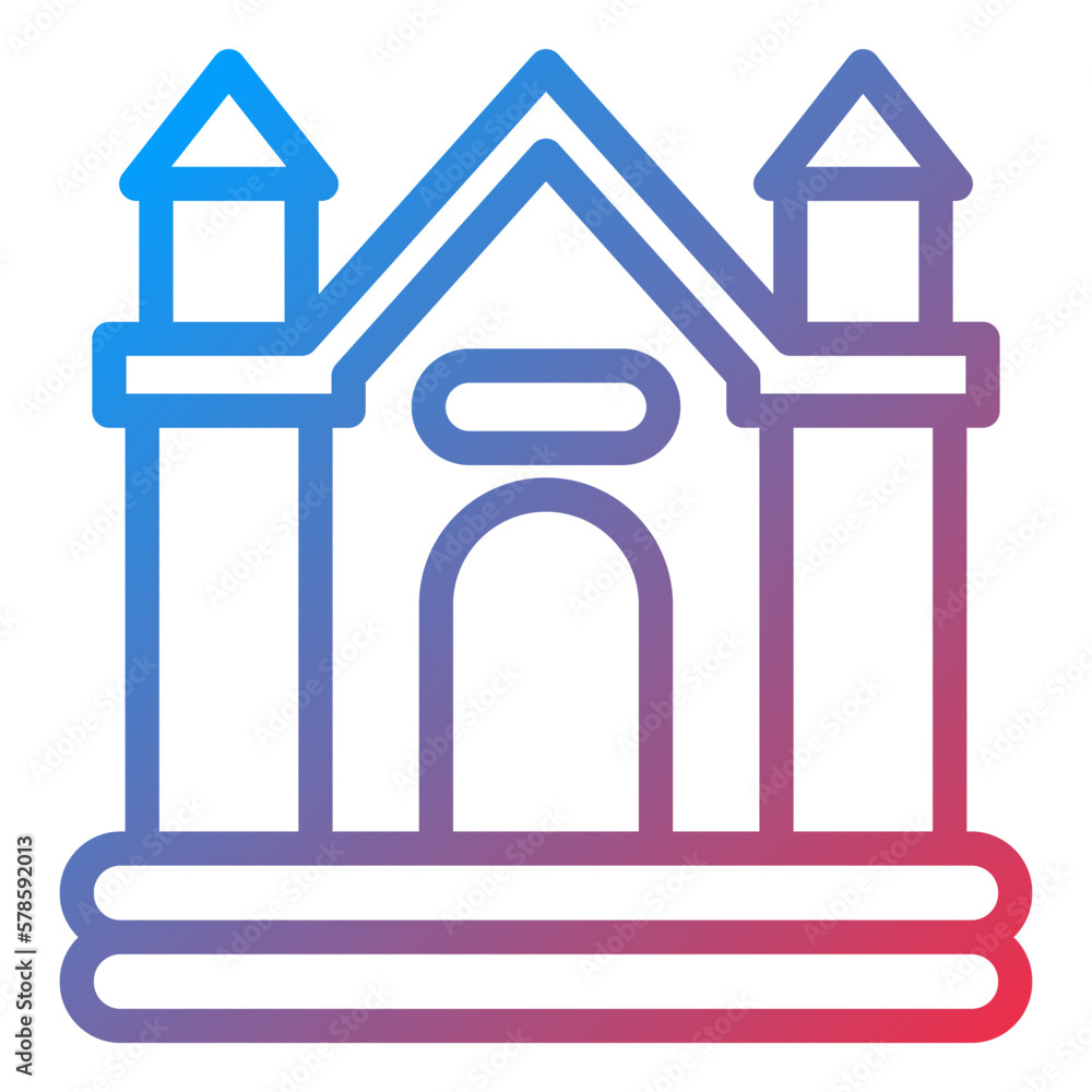 Vector Design Bouncy Castle Icon Style Vector Design Bouncy Castle Icon Style