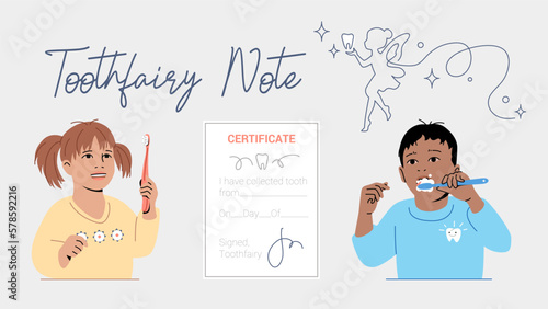 Tooth Fairy Certificate Website Header Template