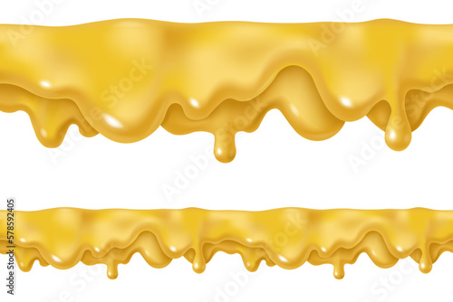 Canvastavla Dripping melted cheese drops or mustard sauce design