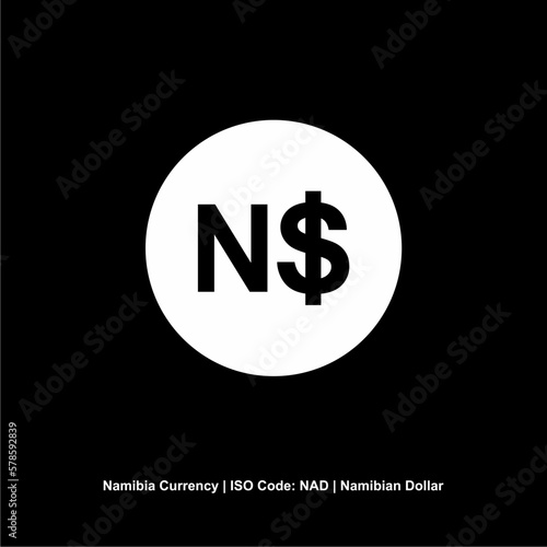 Namibia Currency Symbol, Namibian Dollar Icon, NAD Sign. Vector Illustration