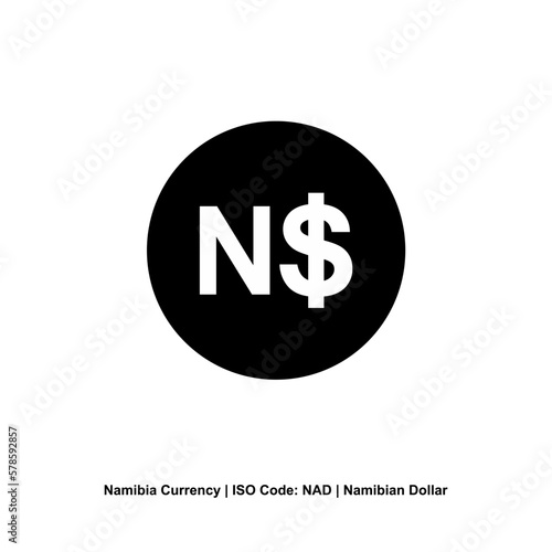 Namibia Currency Symbol, Namibian Dollar Icon, NAD Sign. Vector Illustration