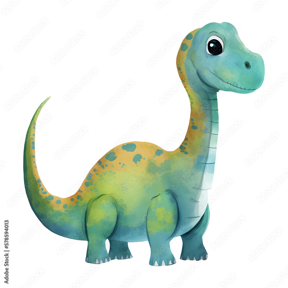 Watercolor Baby Dinosaur Sublimation