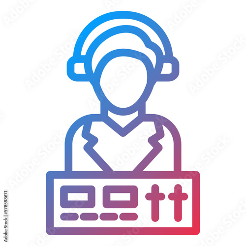 Vector Design DJ Icon Style