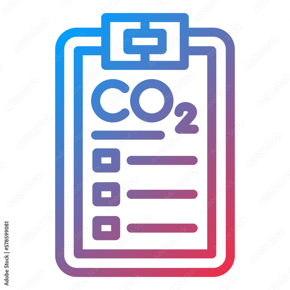 Vector Design Carbon dioxide Report Icon Style Vector Design Carbon dioxide Report Icon Style