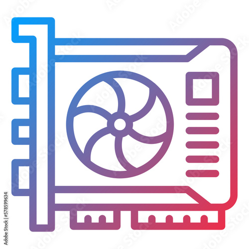Vector Design Vga Card Icon Style