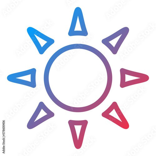 Vector Design Sun Icon Style