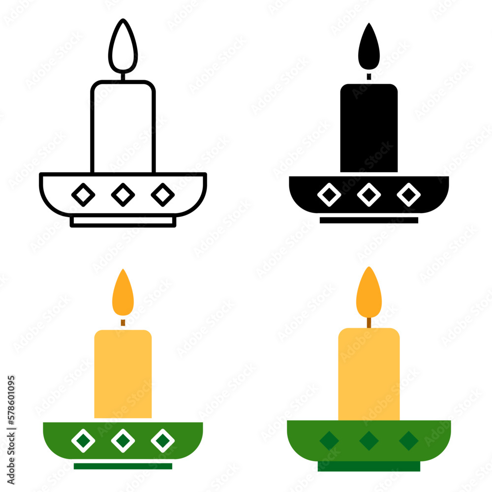 Candle in flat style isolated Candle in flat style isolated