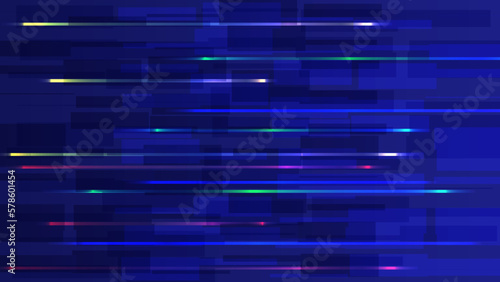 Abstract background illustration with colorful lines and squares.