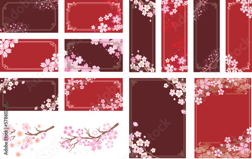 春の桜　フレーム枠セット