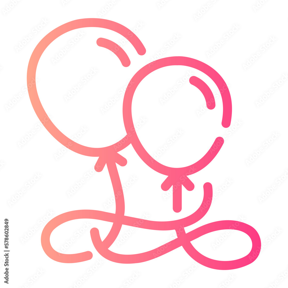 balloons gradient icon balloons gradient icon